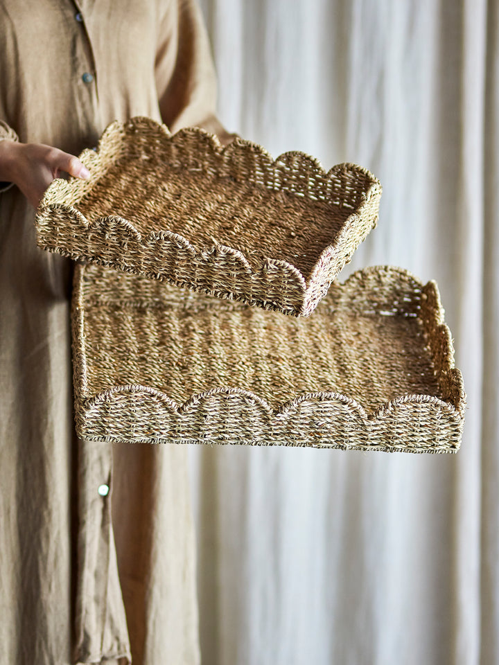 Tavă Servire Seagrass Natural Set 2 Bloomingville - Imagine 2