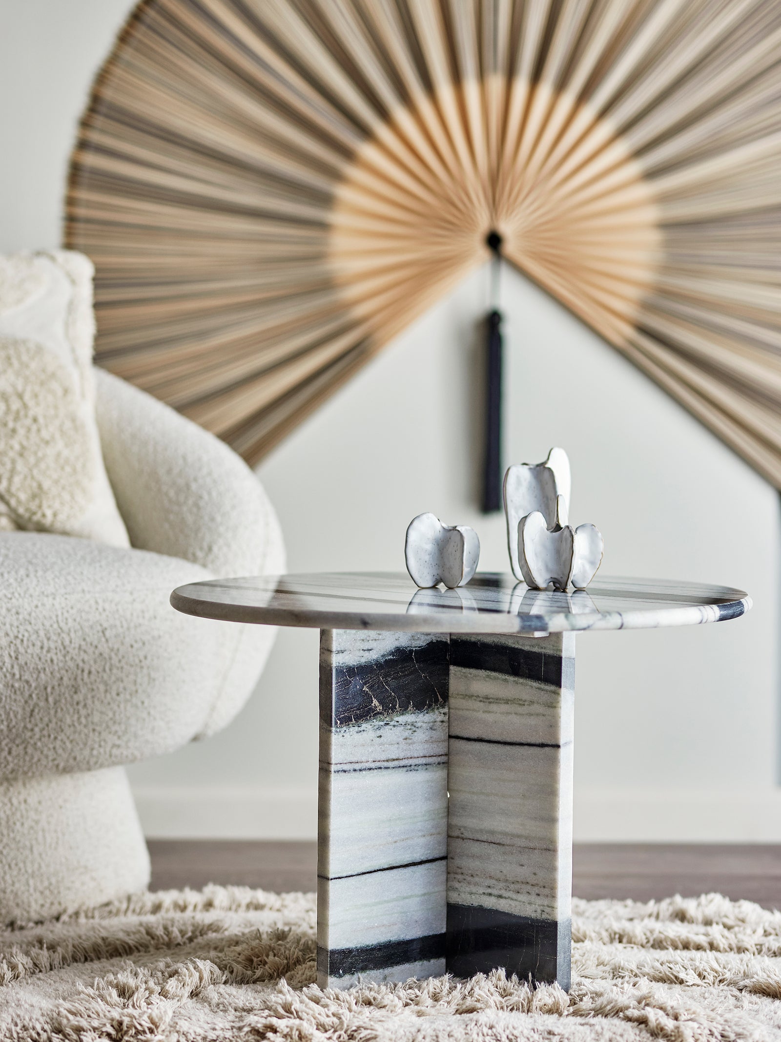 Masă Cafea Marmură Albă Bloomingville - Imagine 7