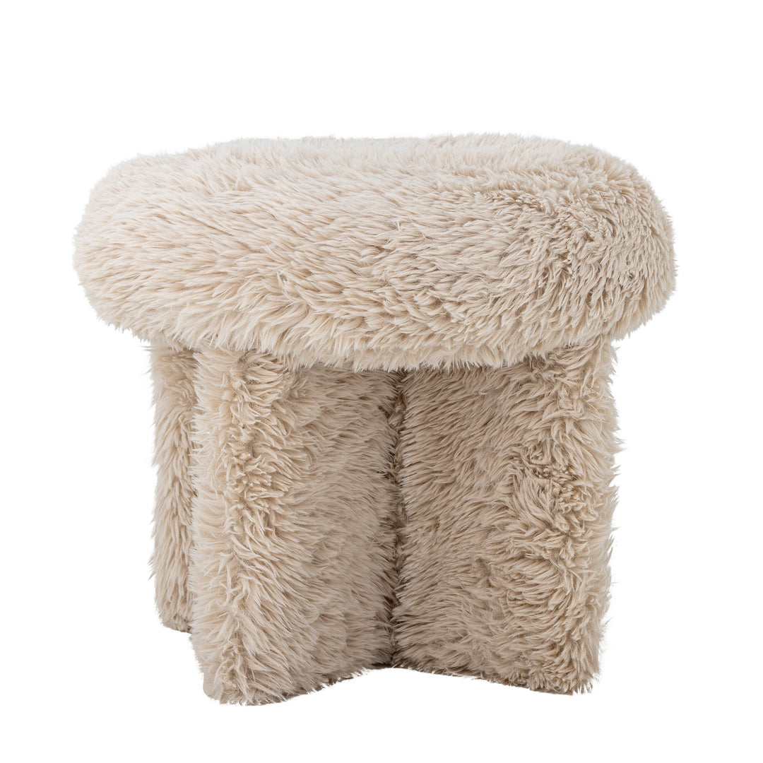 Taburet Puf Natural Din Poliester Bloomingville - Imagine 1