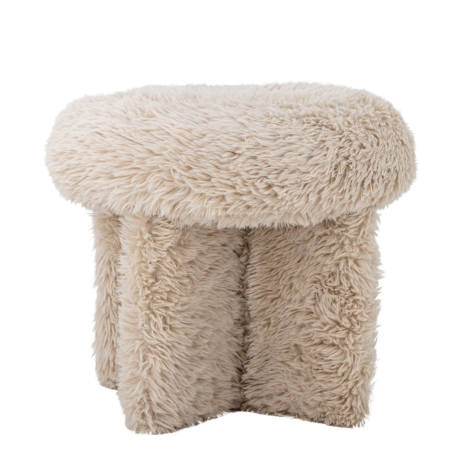 Taburet Puf Natural Din Poliester Bloomingville - Imagine 1