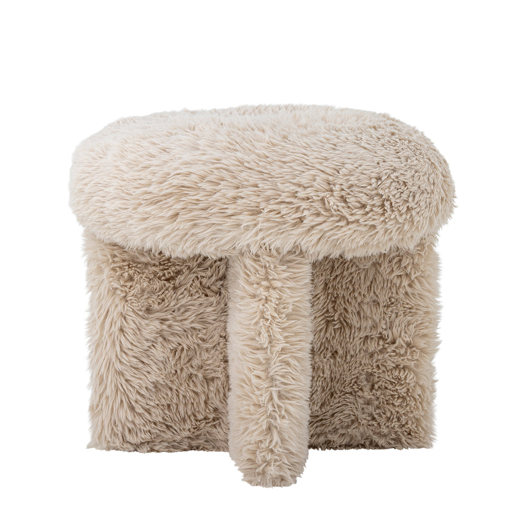 Taburet Puf Natural Din Poliester Bloomingville - Imagine 2