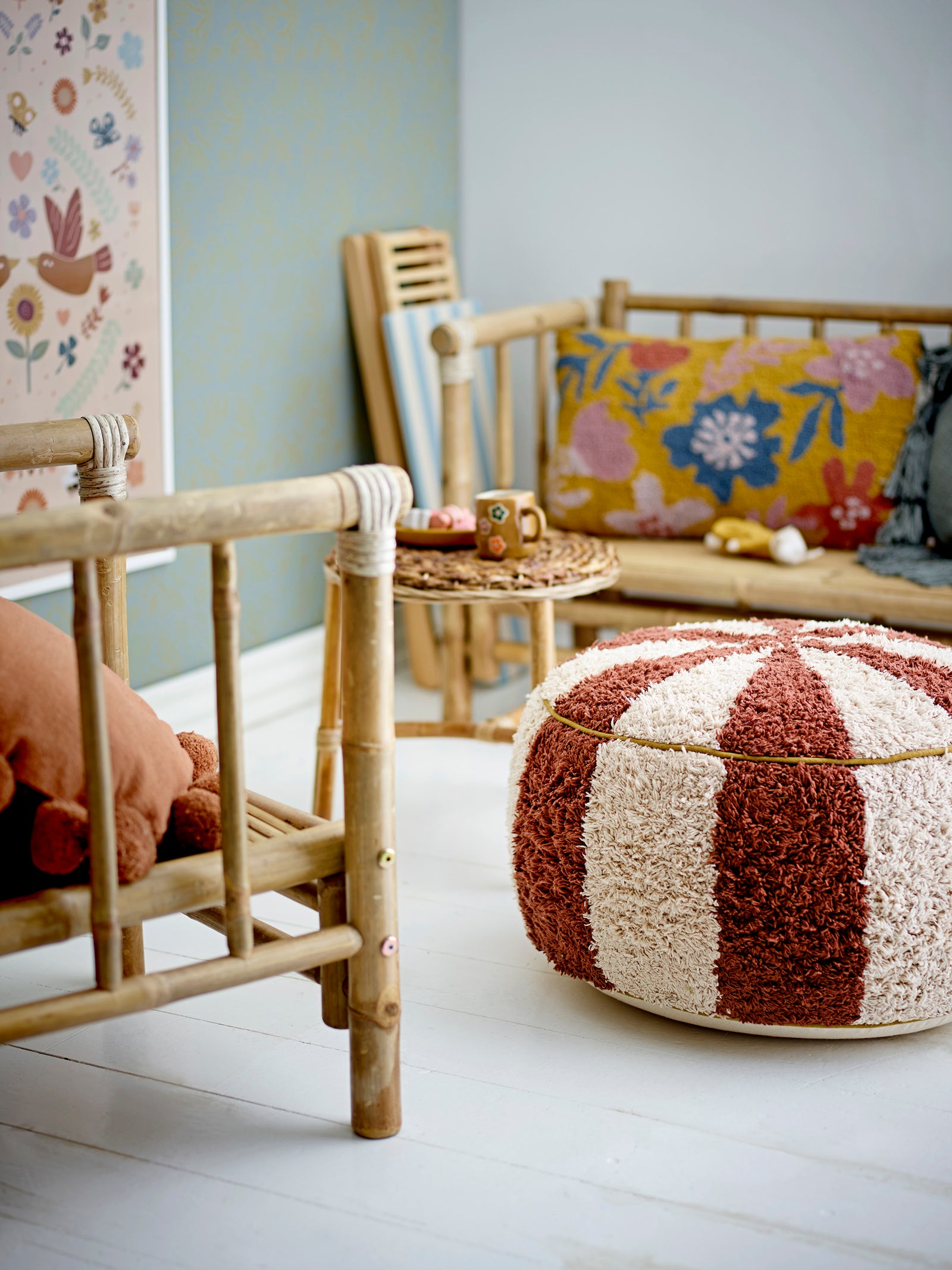 Pouf Bumbac Maro Tufted Bloomingville - Imagine 2