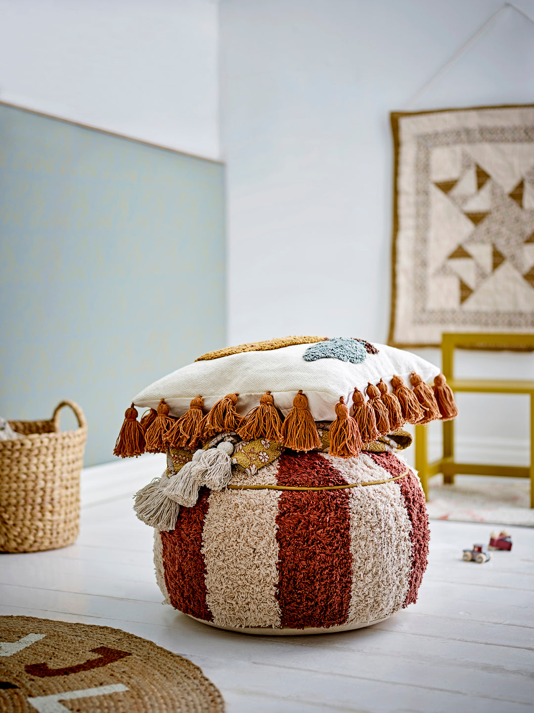 Pouf Bumbac Maro Tufted Bloomingville - Imagine 3