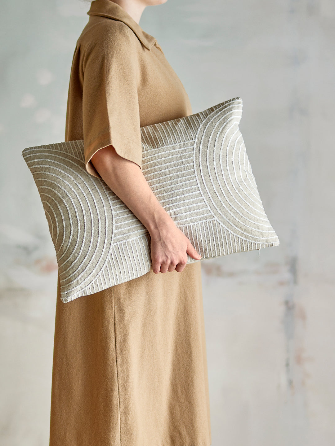 Pernă Bumbac Natural Cu Broderie Bloomingville - Imagine 4