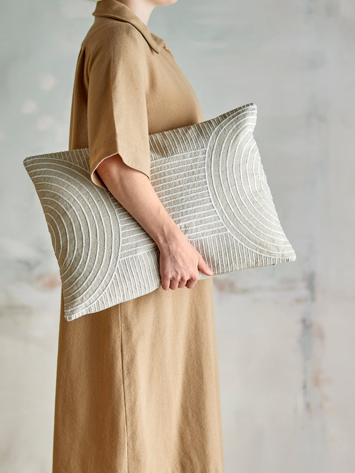 Pernă Bumbac Natural Cu Broderie Bloomingville - Imagine 4