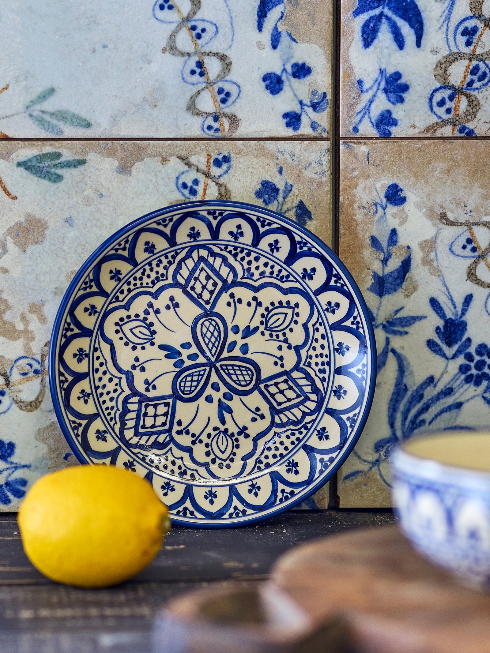 Farfurie Ceramică Albastră Karlie Bloomingville - Imagine 4