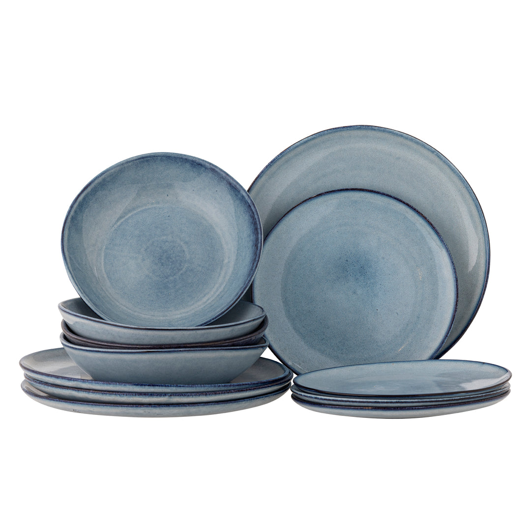 Set Farfurii Ceramice Albastru Bloomingville - Imagine 1