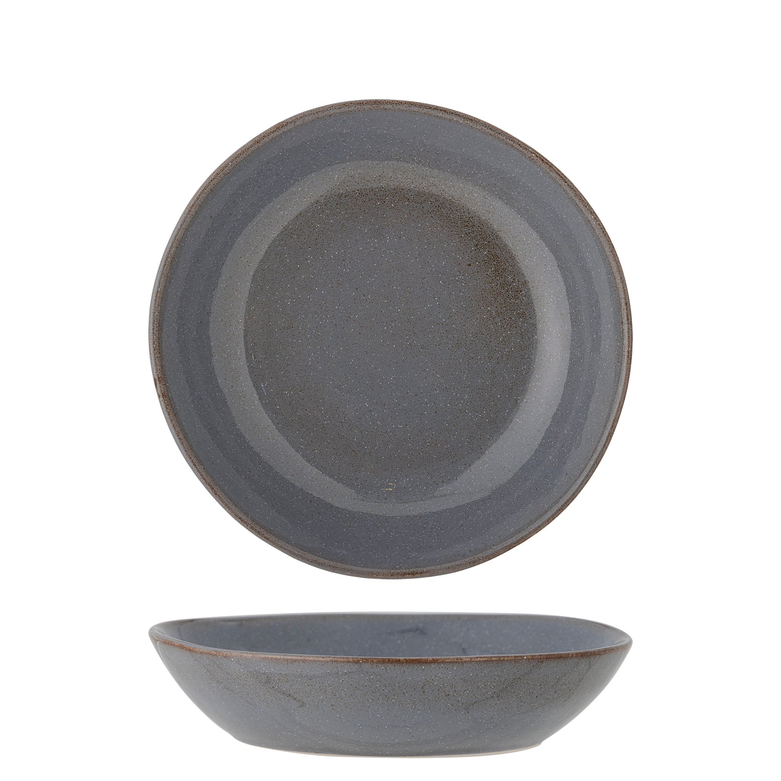 Farfurie Adâncă Din Ceramică Gri Bloomingville - Imagine 1