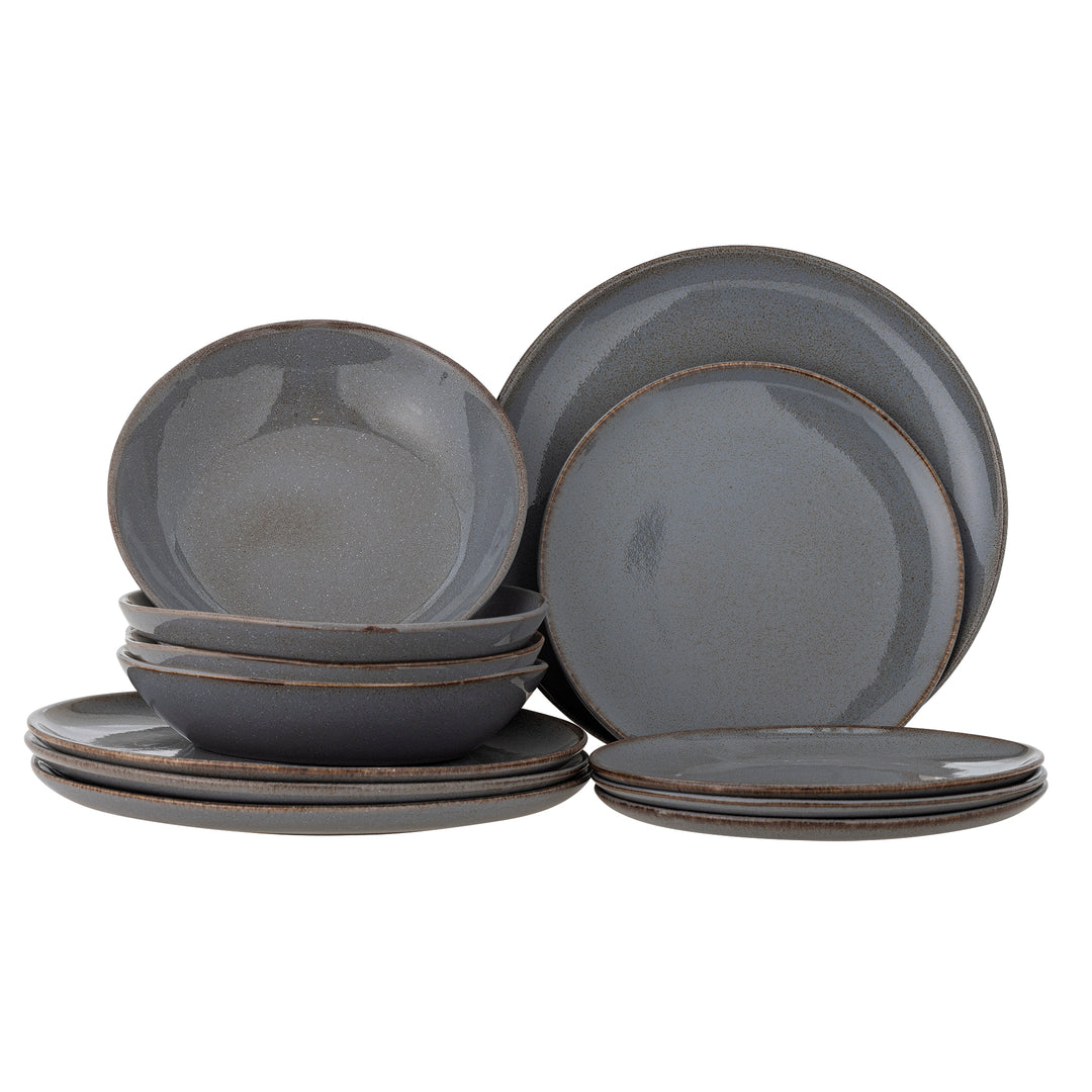 Set Veselă Ceramică Gri Bloomingville - Imagine 1