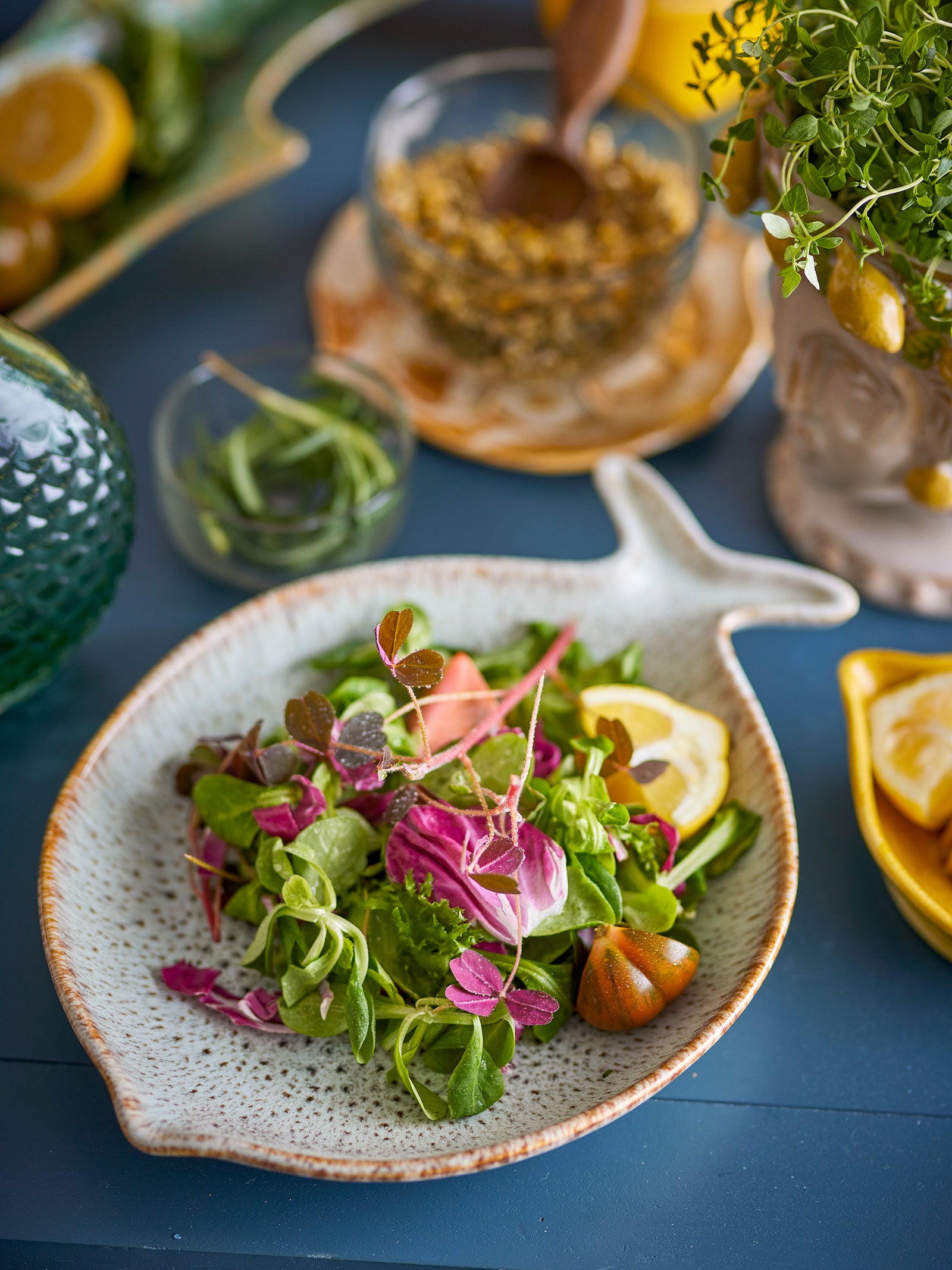 Farfurie Servire Ceramică Naturală Bloomingville - Imagine 5