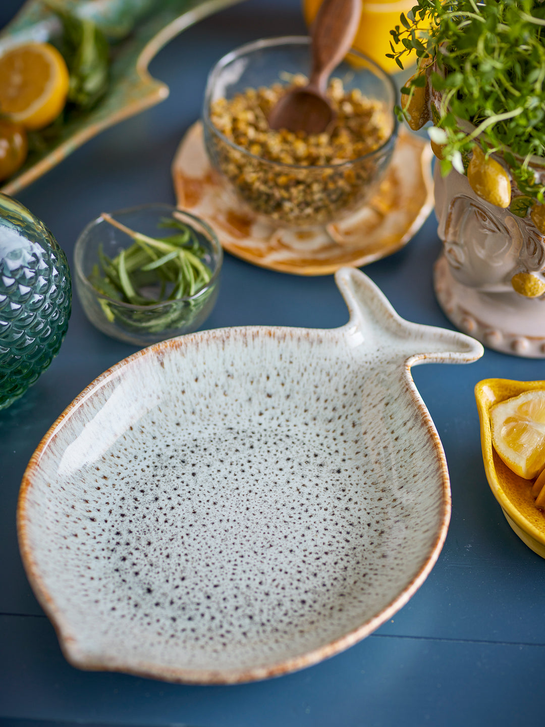 Farfurie Servire Ceramică Naturală Bloomingville - Imagine 6