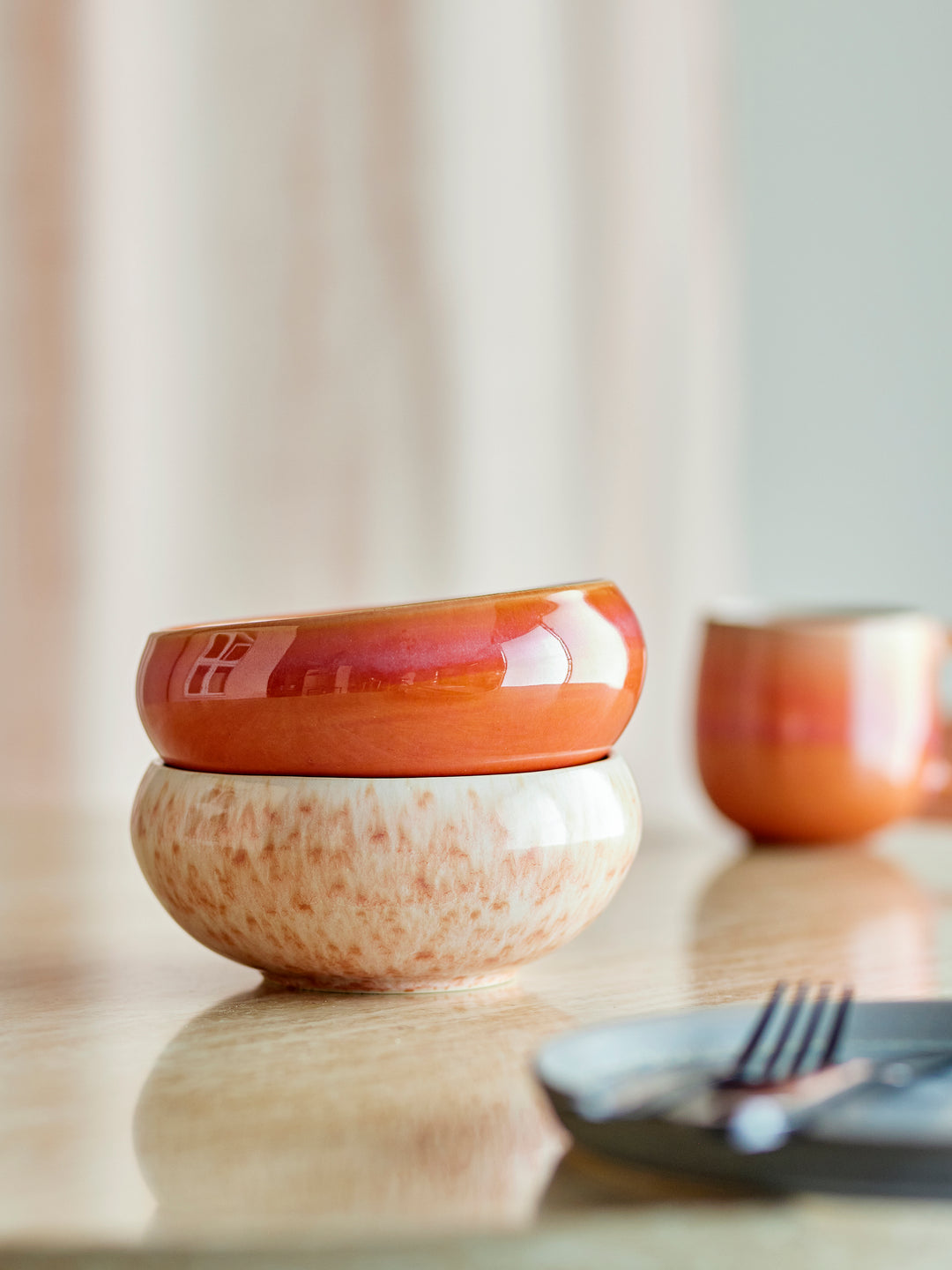 Set Boluri Ceramică Roz Bloomingville - Imagine 4