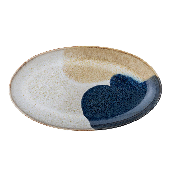 Farfurie Servire Ceramică Albastră Bloomingville - Imagine 3