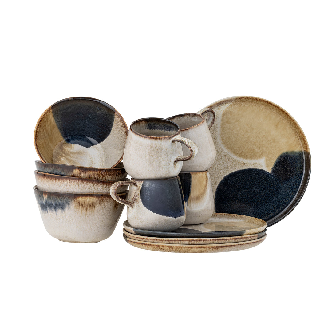 Set Mic Dejun Ceramic Albastru Bloomingville - Imagine 1