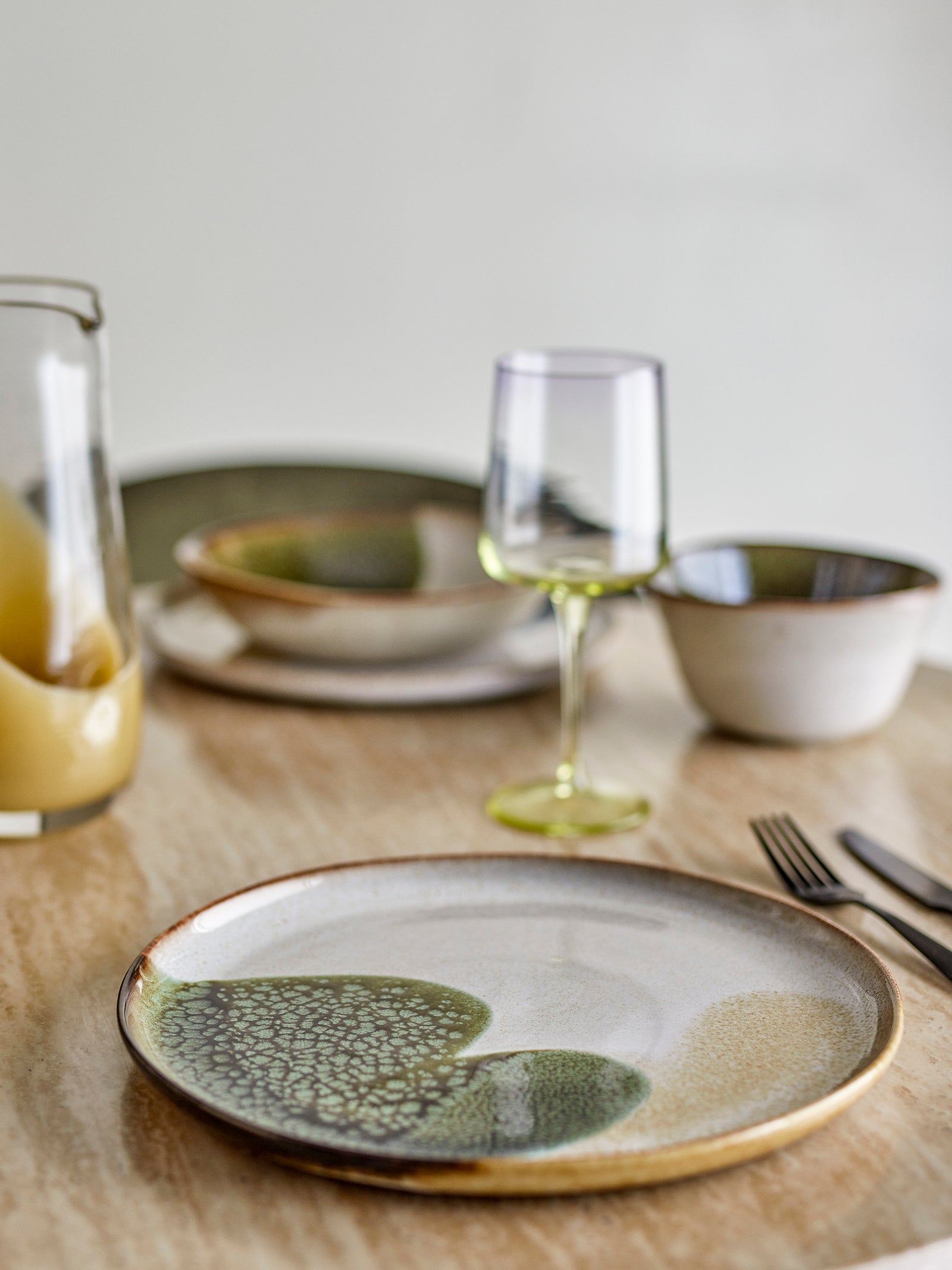 Farfurie Ceramică Verde Bloomingville - Imagine 4