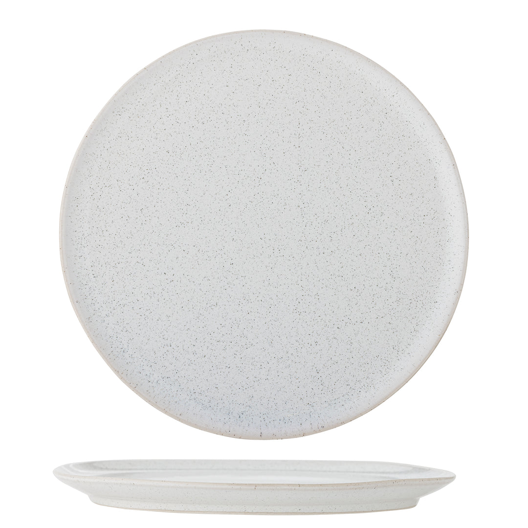 Farfurie Ceramică Albă Cu Glazură Reactivă Bloomingville - Imagine 1