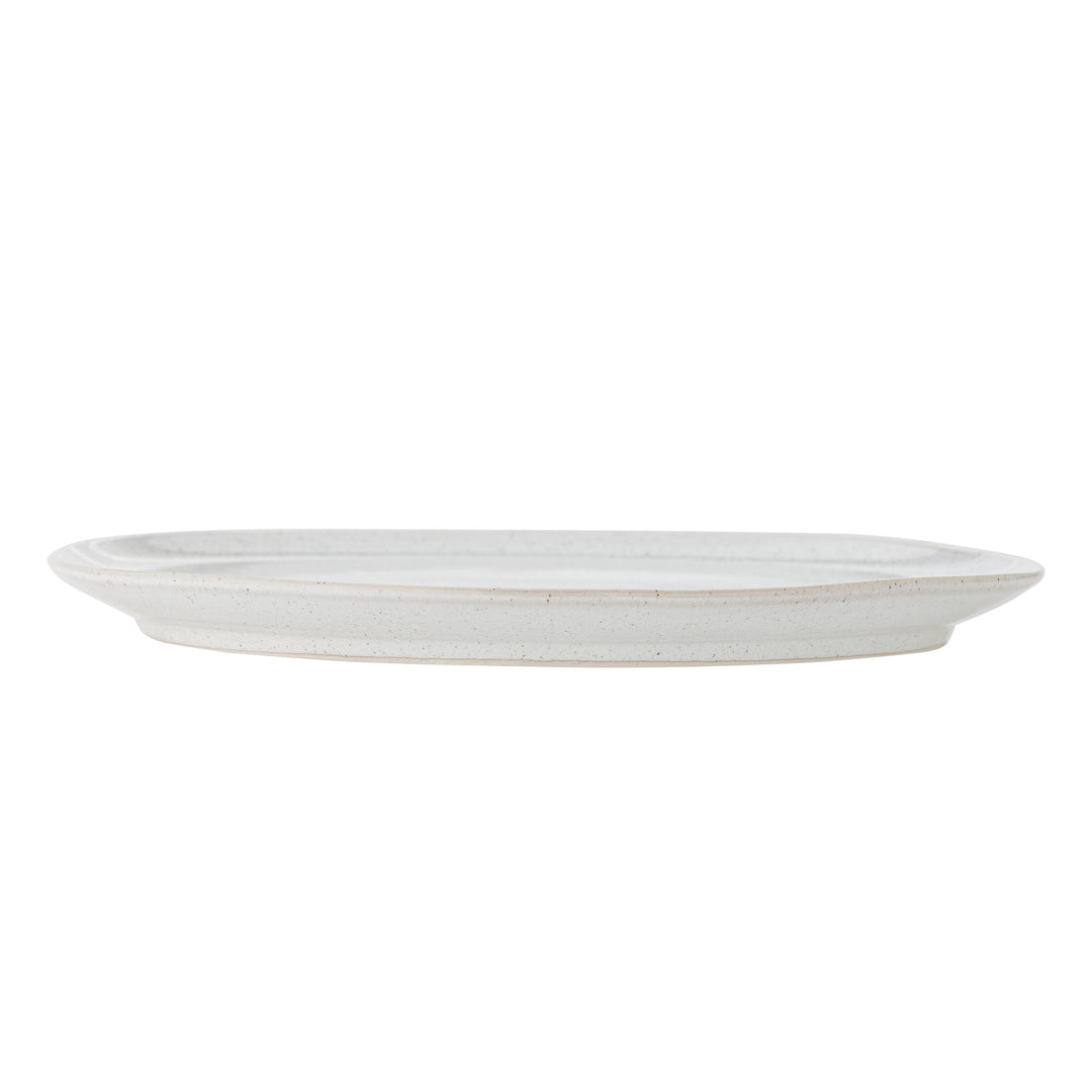 Farfurie Ceramică Albă Cu Glazură Reactivă Bloomingville - Imagine 2