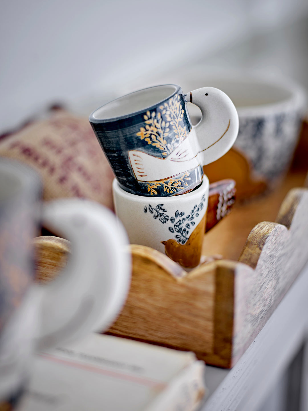 Set Căni Espresso Ceramică Albastră Bloomingville - Imagine 3