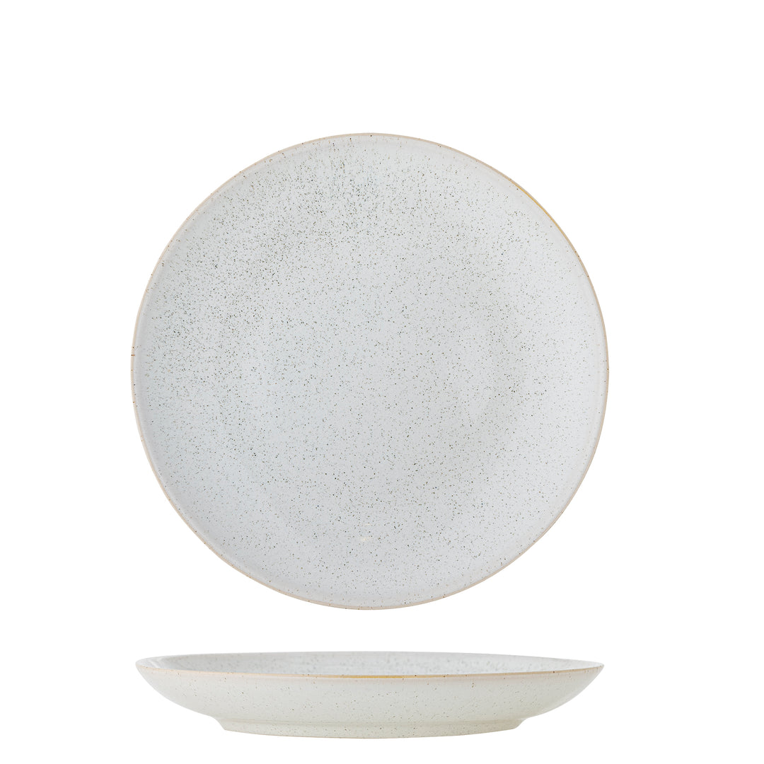 Farfurie Ceramică Albă Cu Glazură Reactivă Bloomingville - Imagine 1