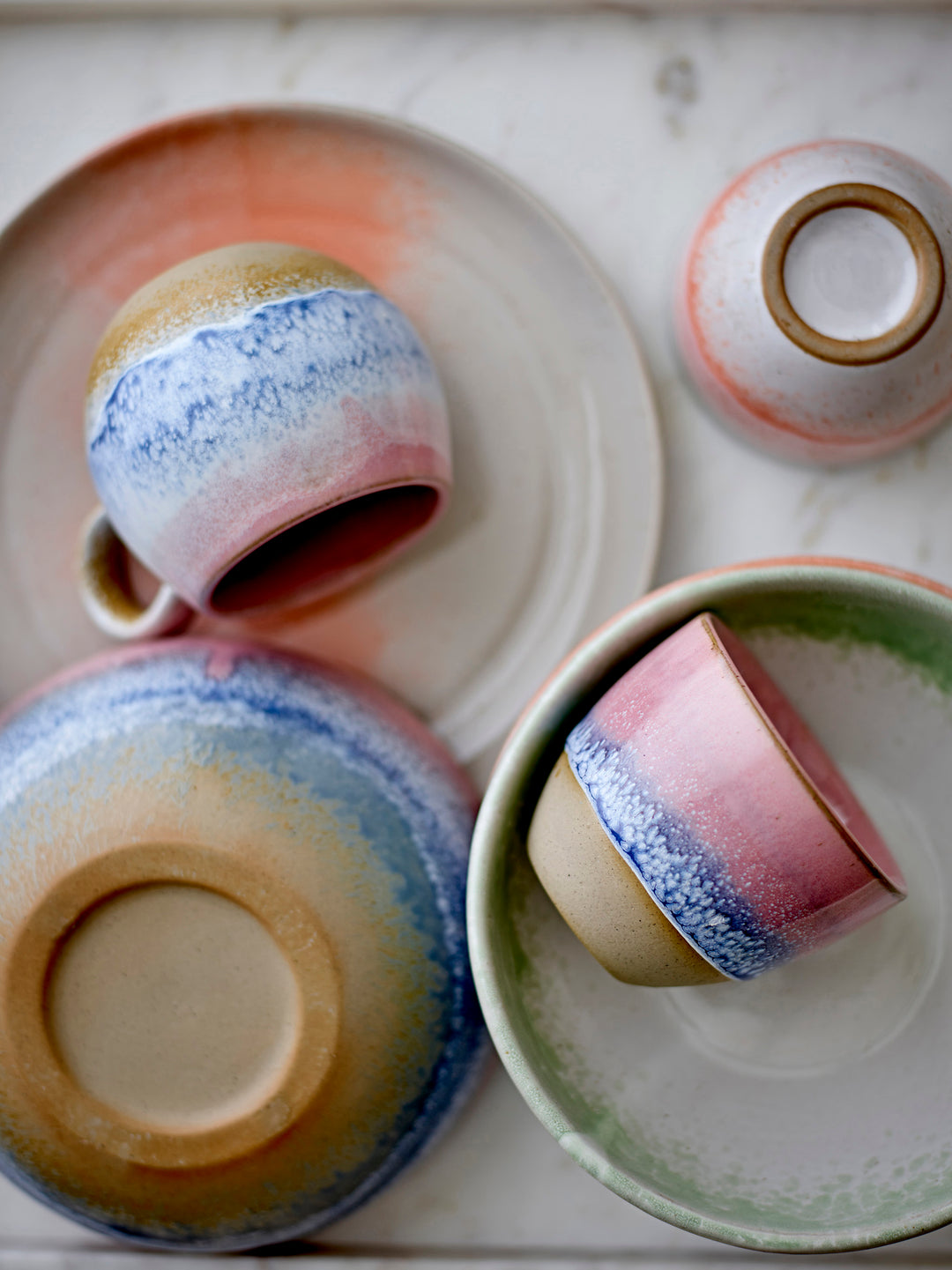 Bol Ceramic Roz Cu Glazură Reactivă Bloomingville - Imagine 7