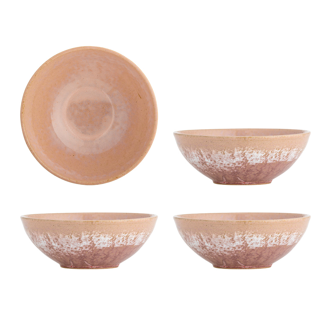 Bol Ceramic Roz Set De 4 Bloomingville - Imagine 1