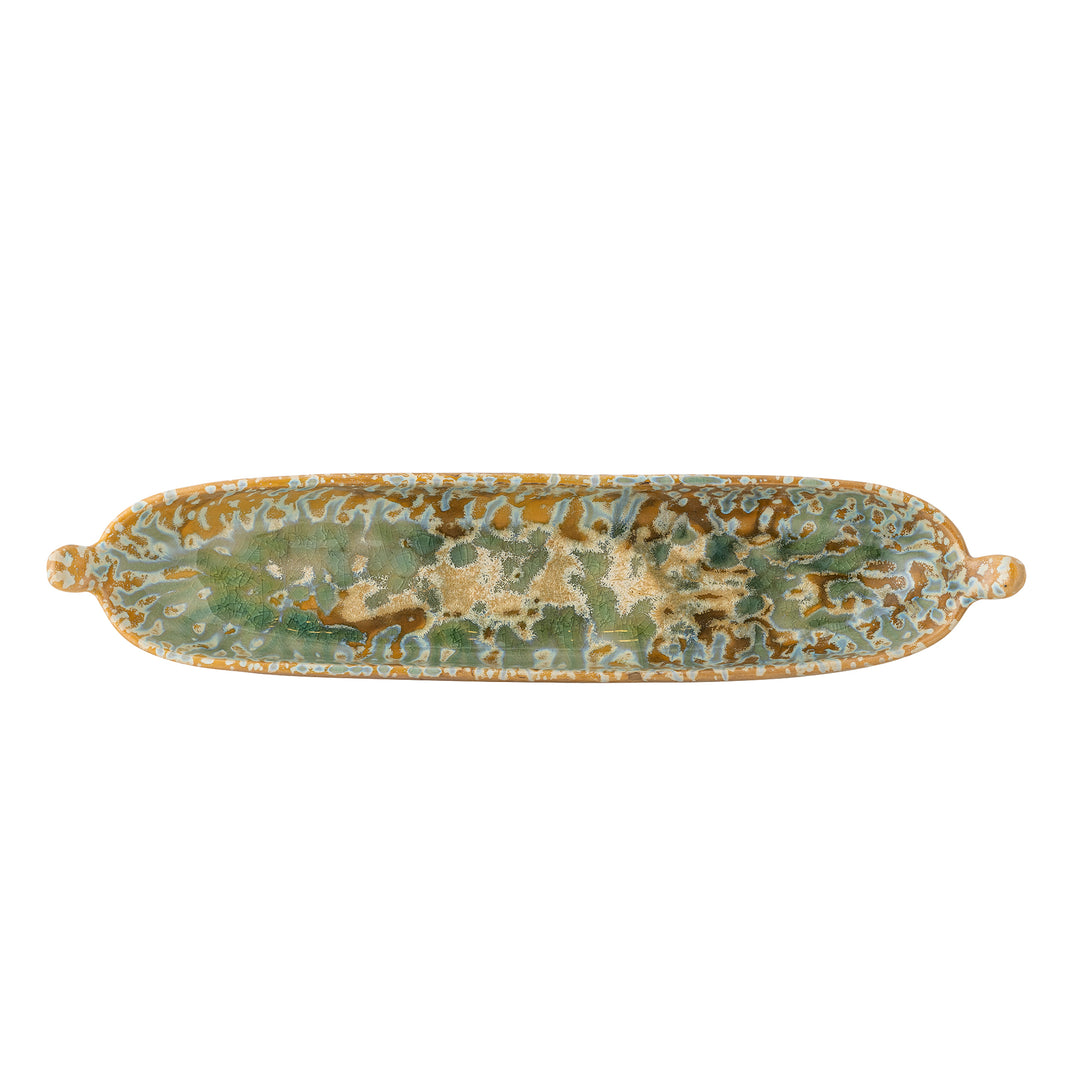 Platou Servire Ceramică Verde Bloomingville - Imagine 2