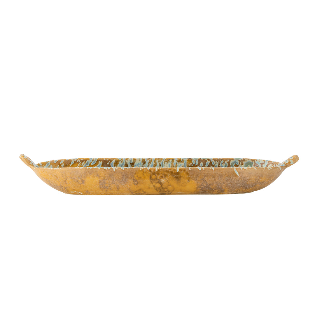 Platou Servire Ceramică Verde Bloomingville - Imagine 3