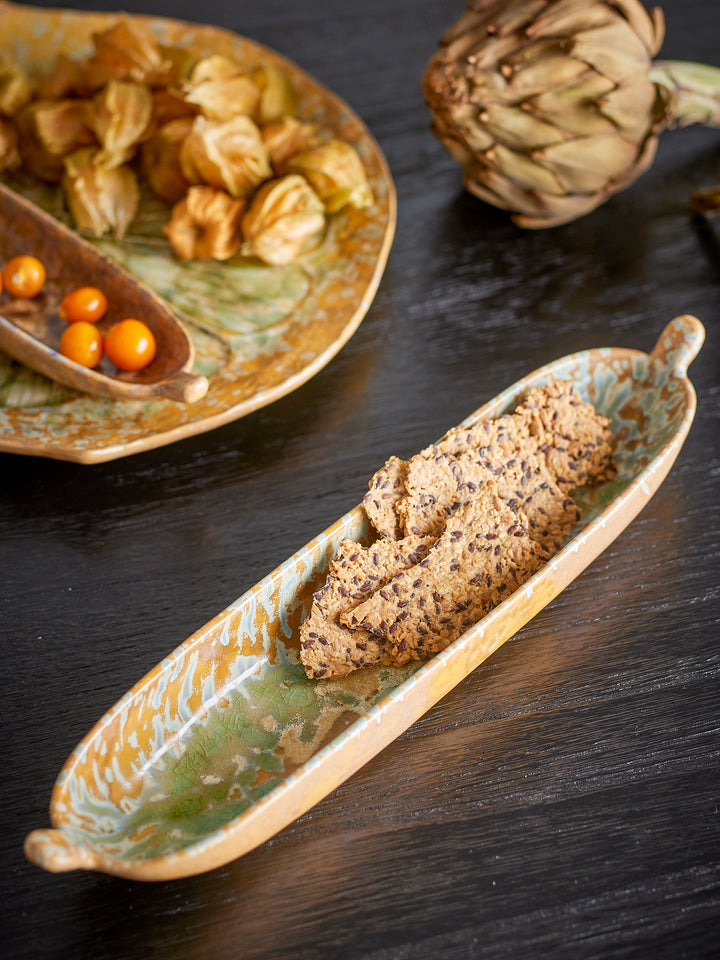 Platou Servire Ceramică Verde Bloomingville - Imagine 4