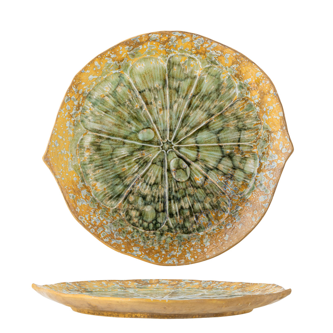 Farfurie Servire Ceramică Verde Bloomingville - Imagine 1