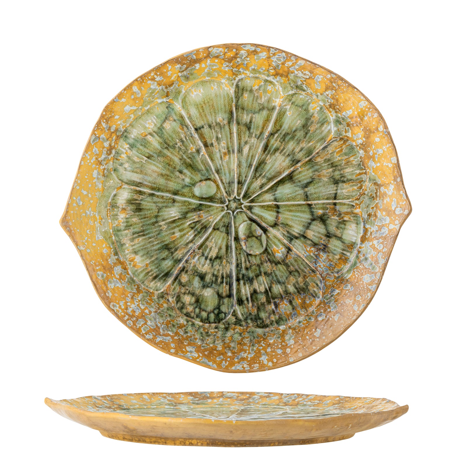 Farfurie Servire Ceramică Verde Bloomingville - Imagine 1