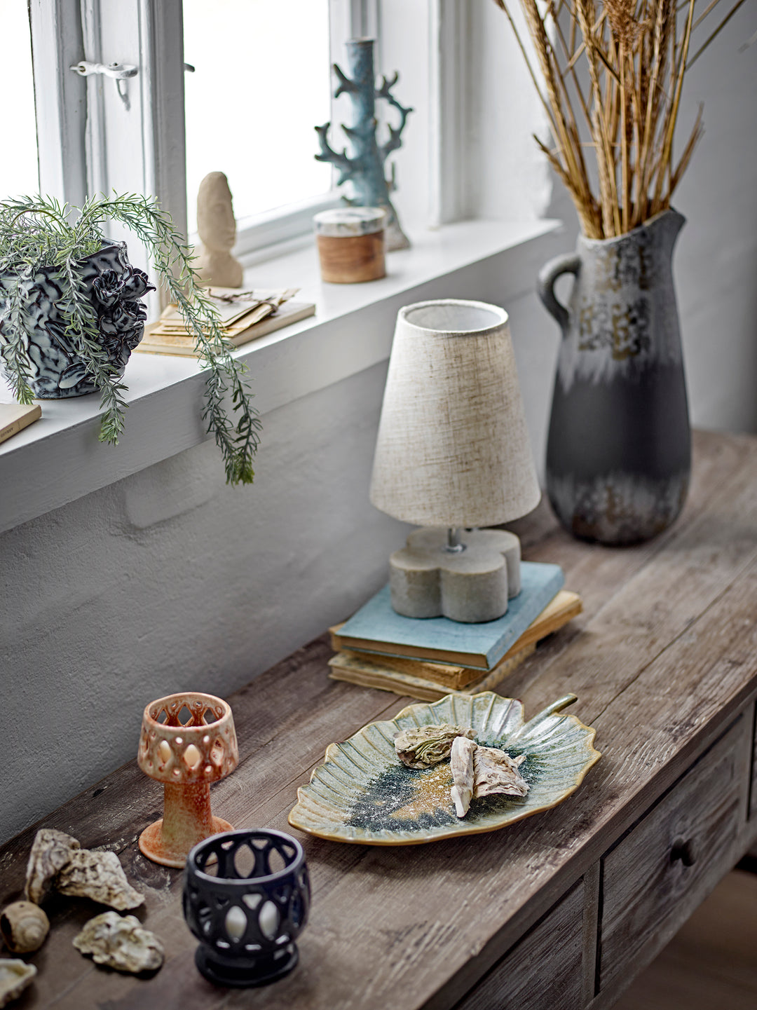 Farfurie Servire Ceramică Albastră Bloomingville - Imagine 6