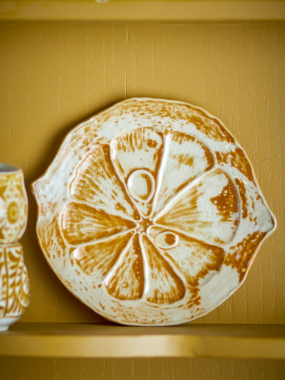 Farfurie Servire Ceramică Maro Bloomingville - Imagine 4