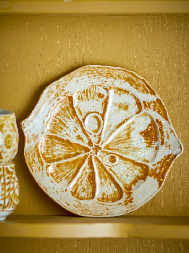 Farfurie Servire Ceramică Maro Bloomingville - Imagine 4