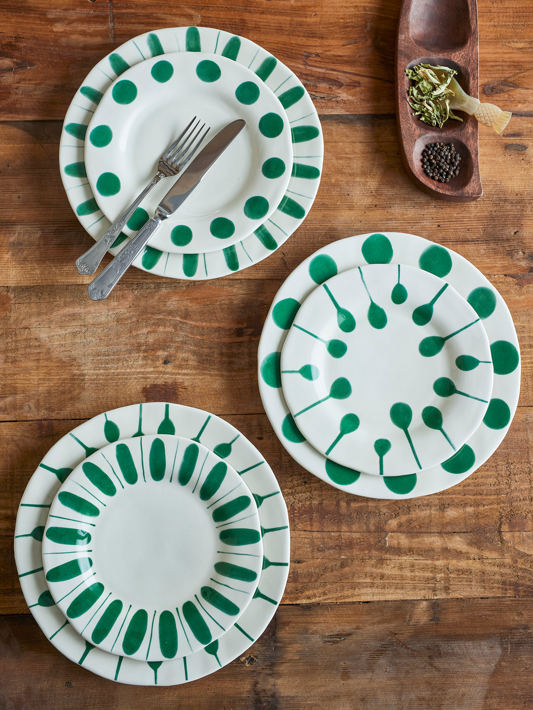 Set Farfurii Ceramice Verzi Bloomingville - Imagine 4