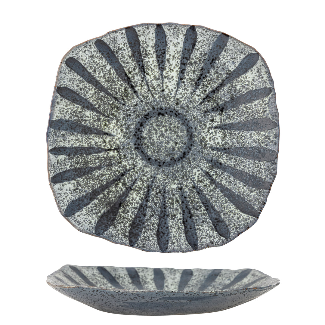 Farfurie Servire Ceramică Gri Bloomingville - Imagine 1