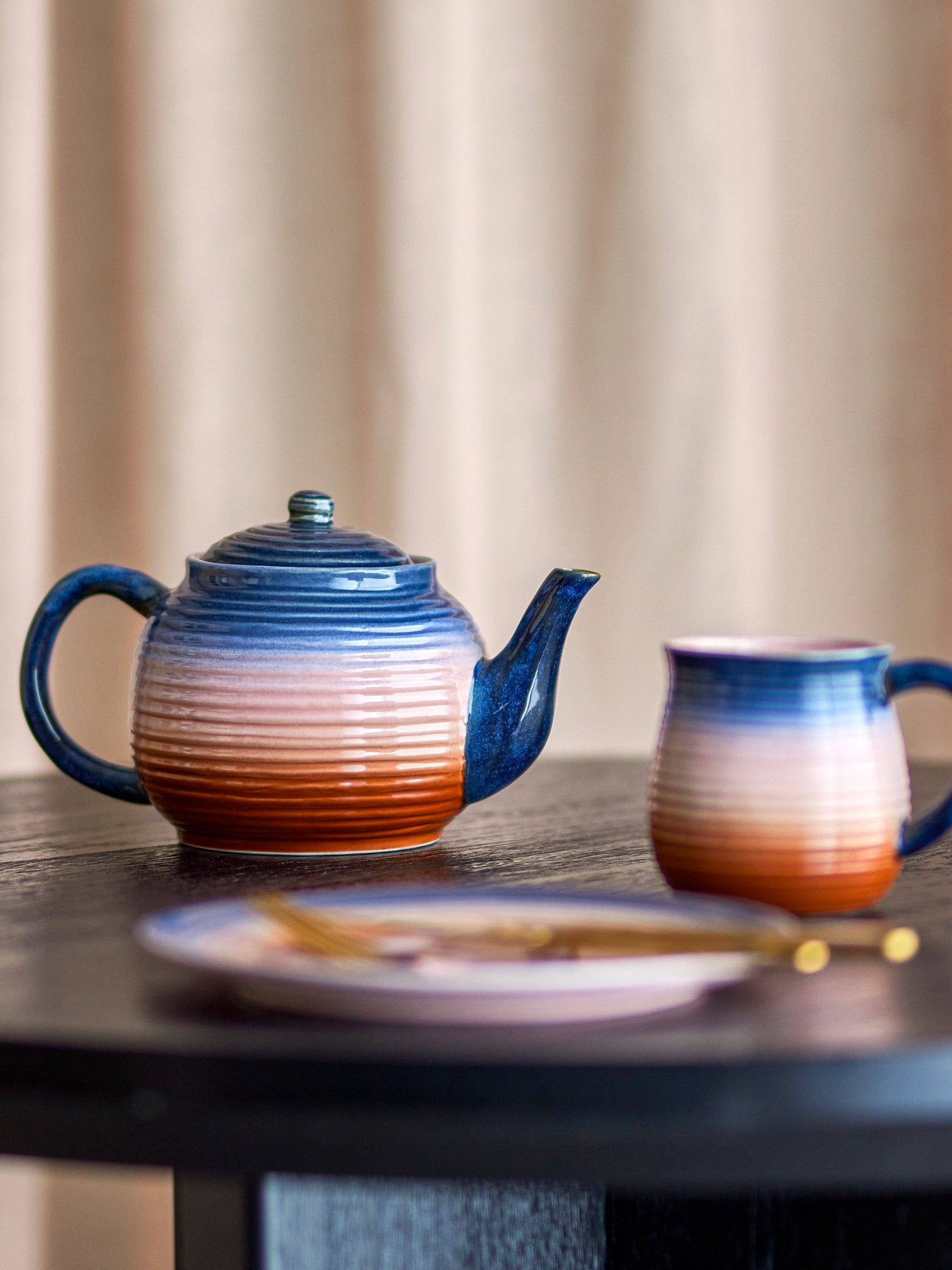 Ceainic Ceramic Multicolor Cu Infuzor Bloomingville - Imagine 5