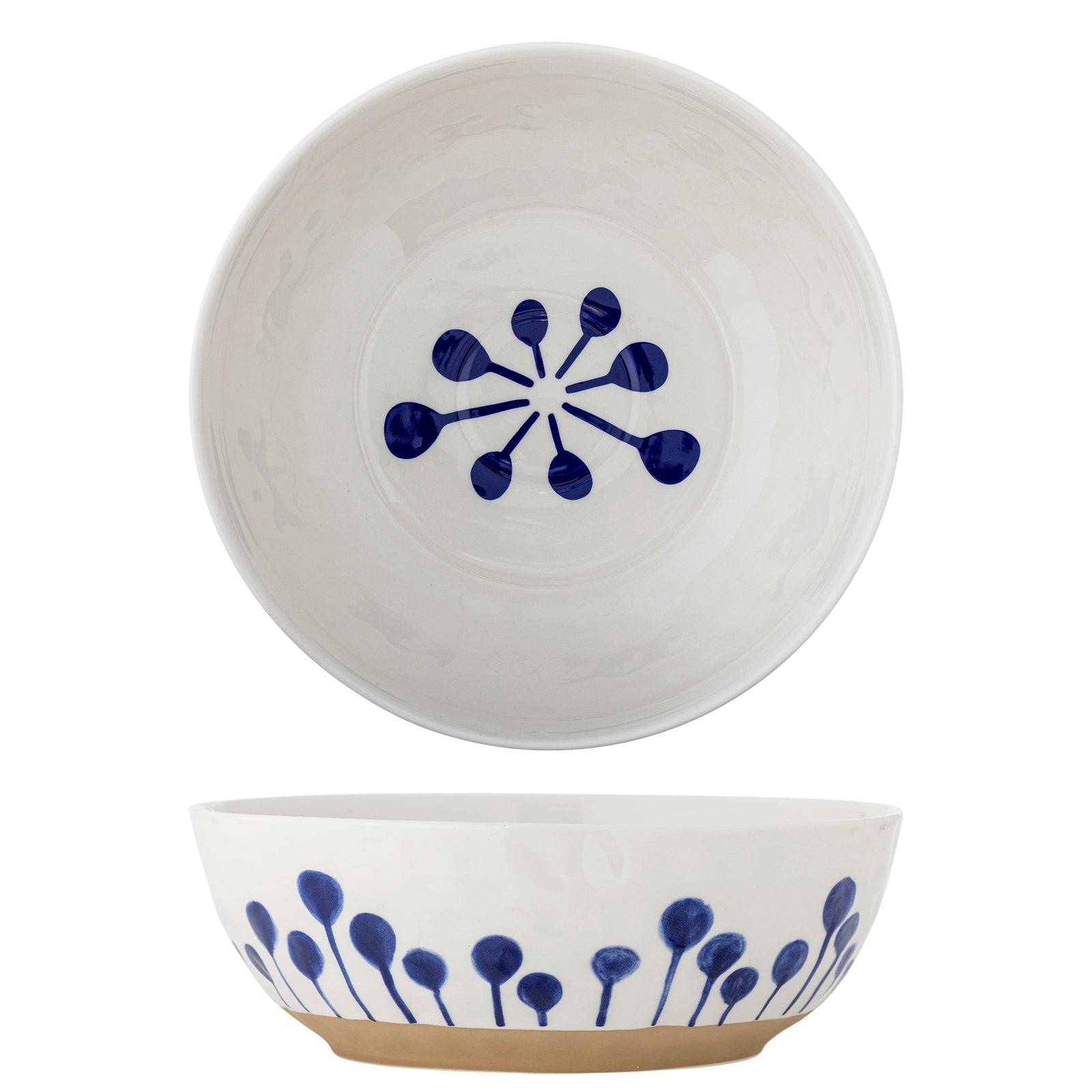 Bol Ceramică Albastru Pictat Manual Bloomingville - Imagine 1