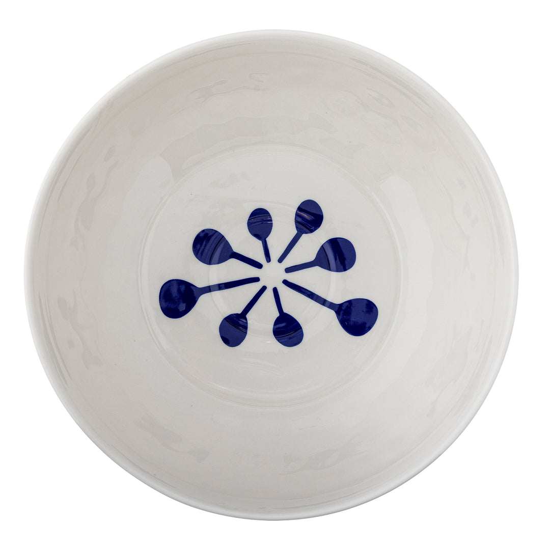 Bol Ceramică Albastru Pictat Manual Bloomingville - Imagine 2