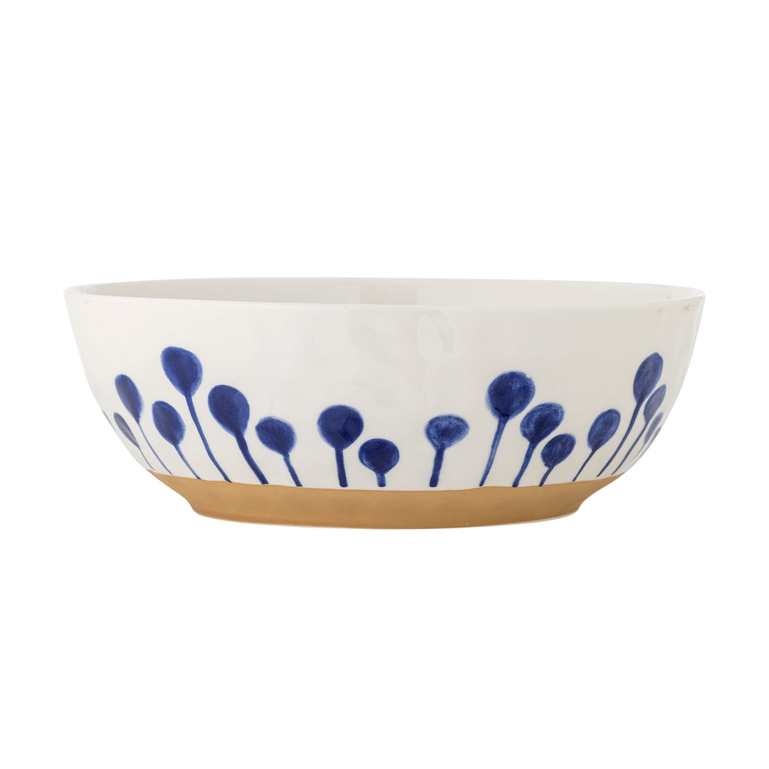 Bol Ceramică Albastru Pictat Manual Bloomingville - Imagine 3