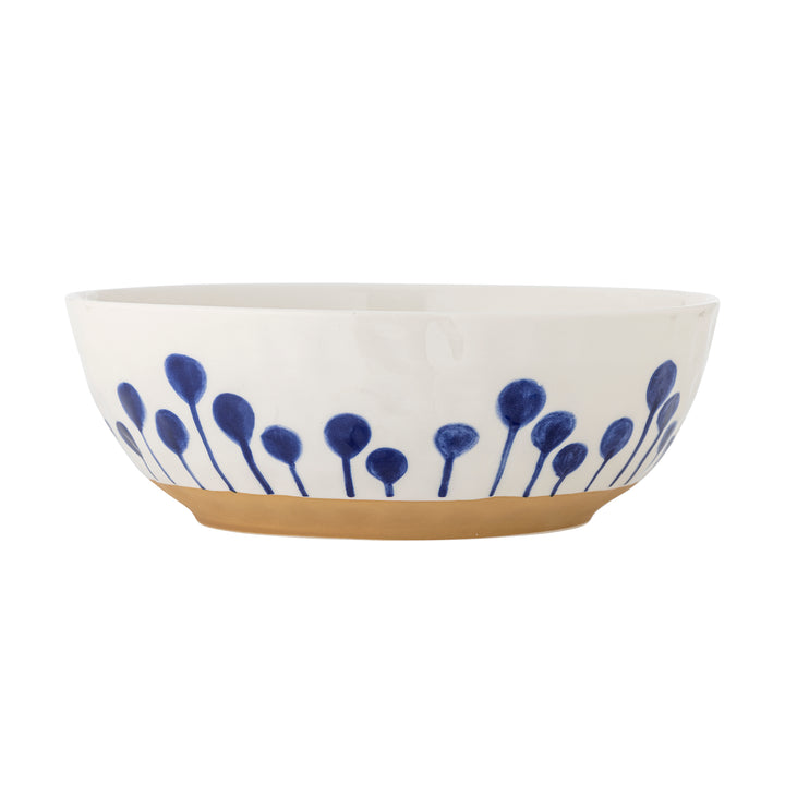 Bol Ceramică Albastru Pictat Manual Bloomingville - Imagine 3