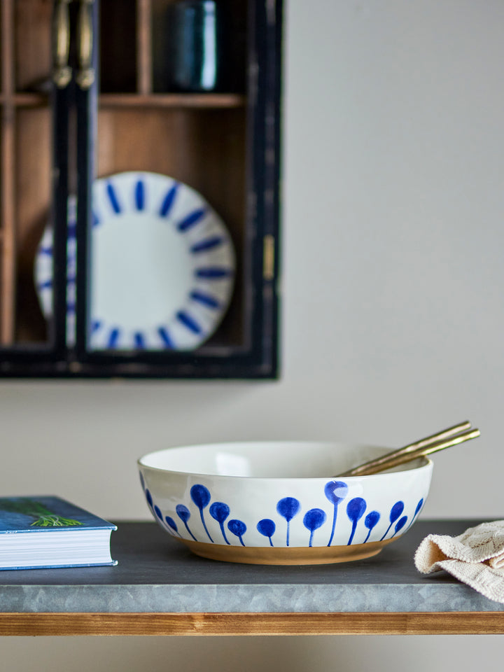 Bol Ceramică Albastru Pictat Manual Bloomingville - Imagine 4