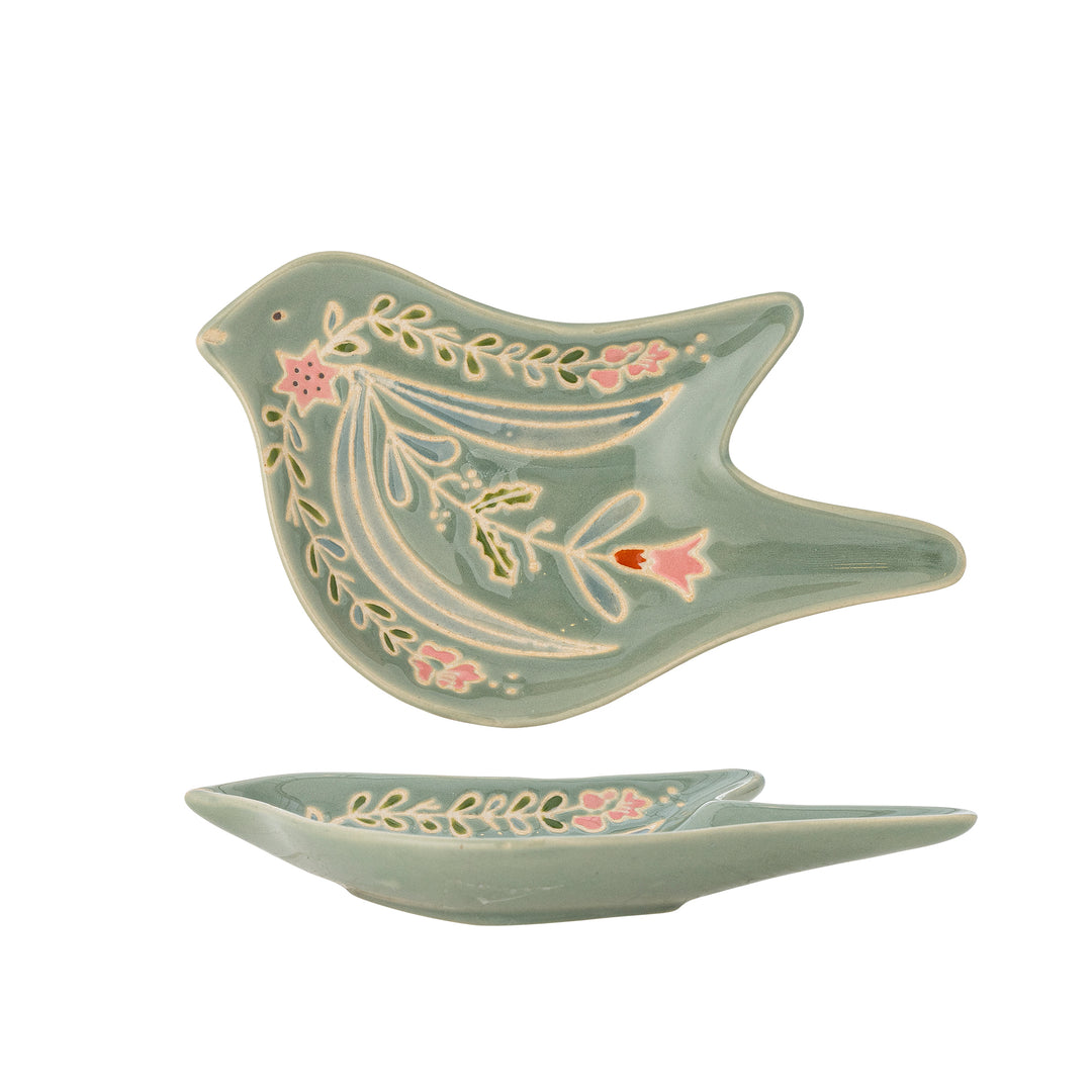 Farfurie Servire Ceramică Verde Bloomingville - Imagine 1