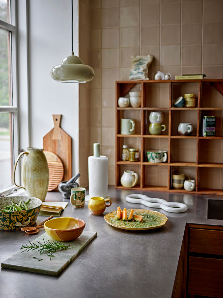 Bol Ceramic Verde Pictat Manual Bloomingville - Imagine 7