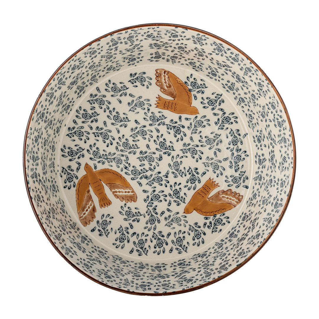 Bol Ceramică Albastră Pictat Manual Bloomingville - Imagine 2