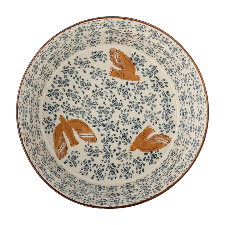 Bol Ceramică Albastră Pictat Manual Bloomingville - Imagine 2