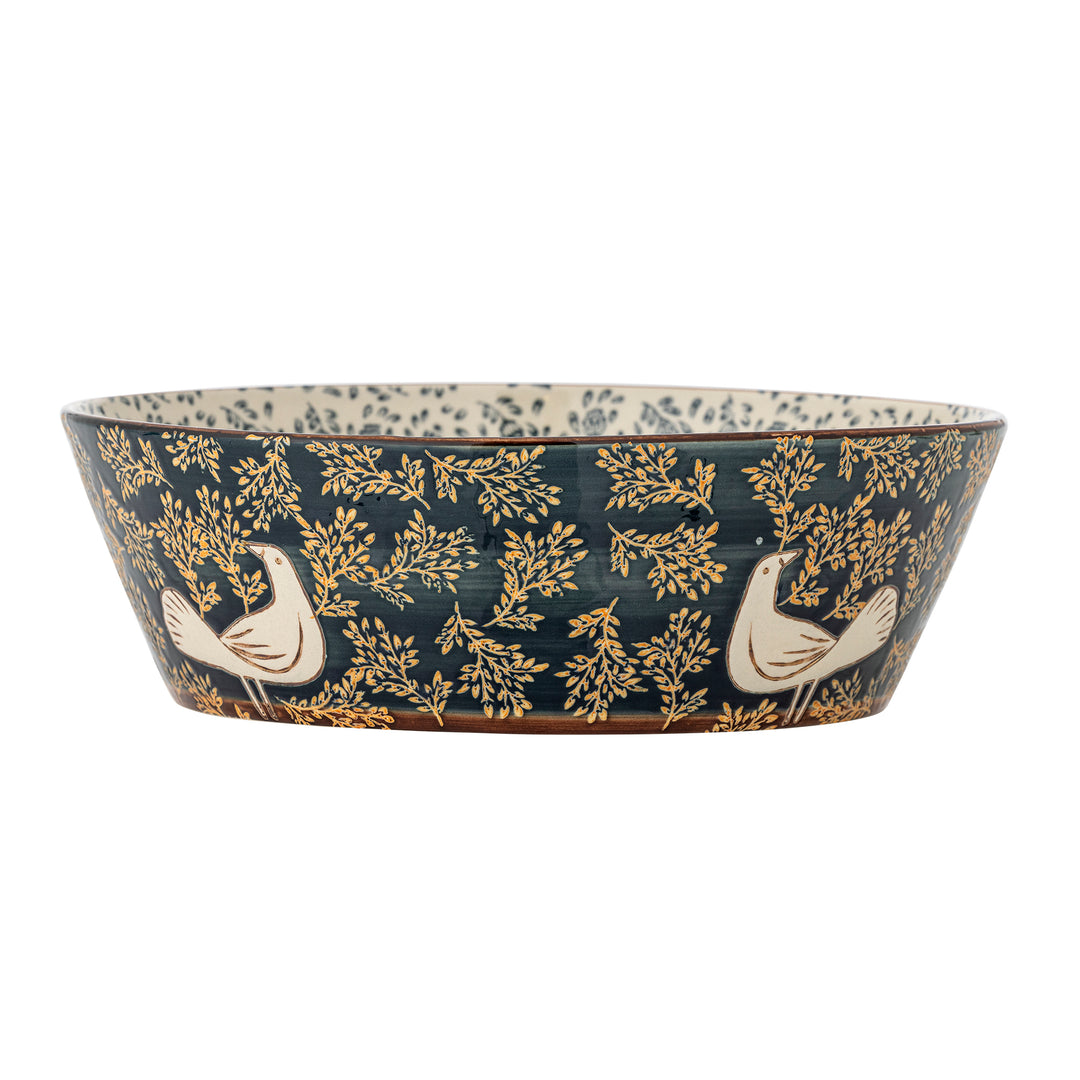 Bol Ceramică Albastră Pictat Manual Bloomingville - Imagine 3