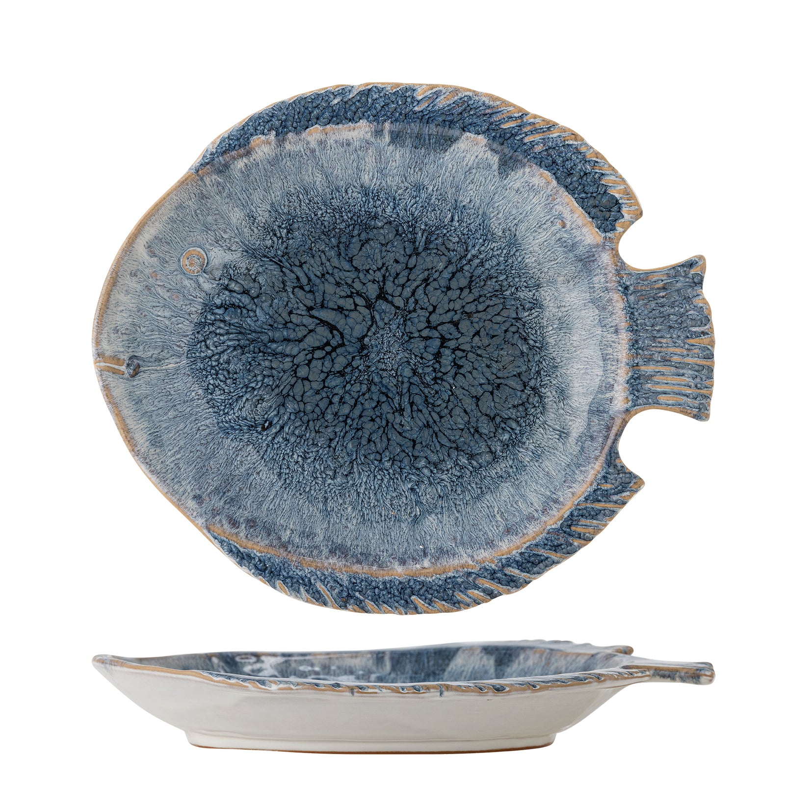 Farfurie Servire Ceramică Albastră Bloomingville - Imagine 1