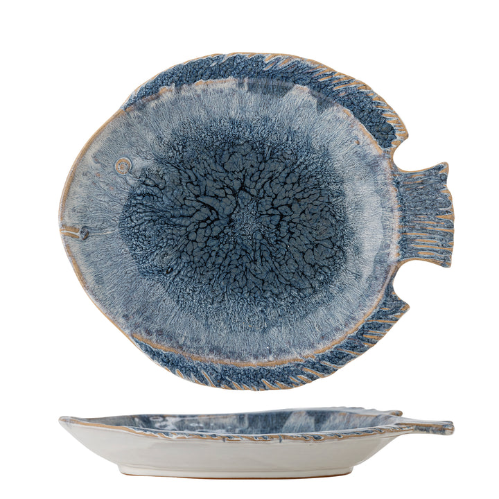 Farfurie Servire Ceramică Albastră Bloomingville - Imagine 1