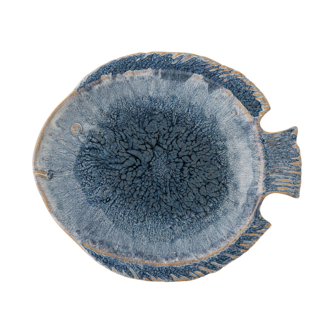 Farfurie Servire Ceramică Albastră Bloomingville - Imagine 3