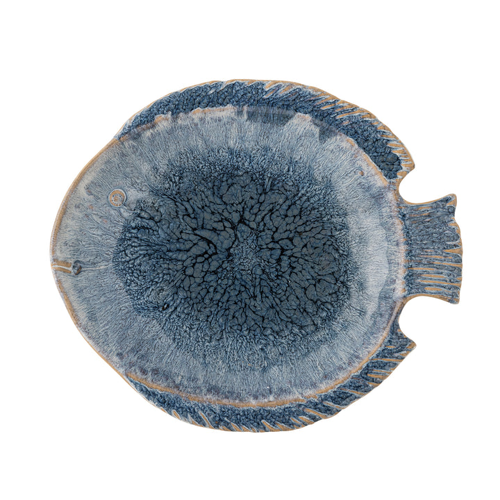 Farfurie Servire Ceramică Albastră Bloomingville - Imagine 3